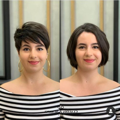 Side-Swept Long Layered Pixie Hairstyles (Photo 10 of 20)