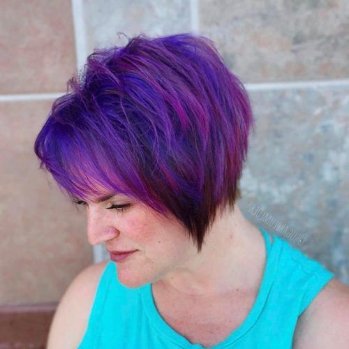 Dusty Lavender Short Shag Haircuts (Photo 14 of 20)