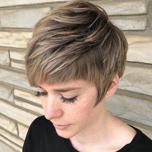 Sophisticated Wavy Ash-Blonde Pixie Bob Hairstyles (Photo 20 of 20)