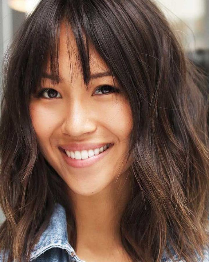 20 Best Collection of Short Wavy Hairstyles with Straight Wispy Fringe