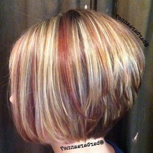 Short Haircuts With Red And Blonde Highlights (Photo 9 of 20)