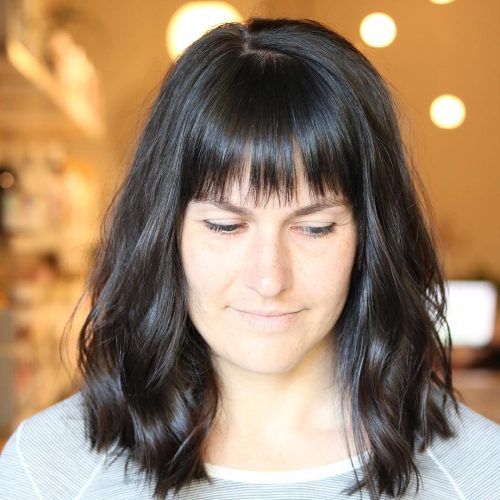 Lob Hairstyles With A Fringe (Photo 1 of 20)
