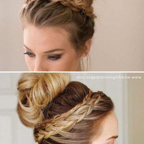 Modern Braided Top-Knot Hairstyles (Photo 3 of 20)