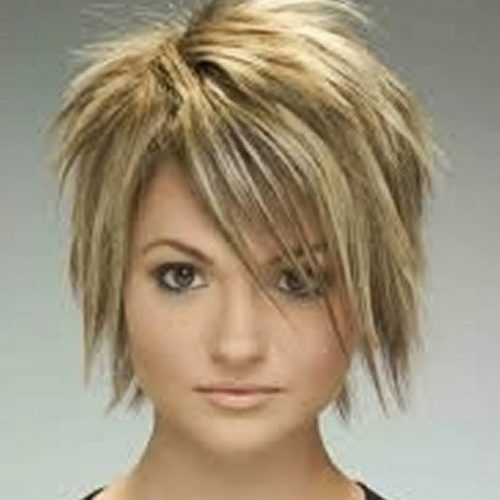Choppy Blonde Pixie Hairstyles With Long Side Bangs (Photo 7 of 20)