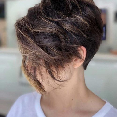 Asymmetrical Pixie Hairstyles With Pops Of Color (Photo 2 of 20)