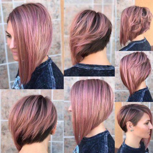 Pink Asymmetrical A-Line Bob Hairstyles (Photo 1 of 20)