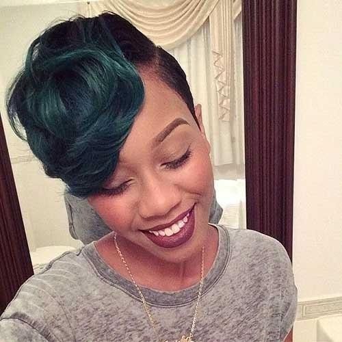 Short Hairstyles With Color For Black Women (Photo 13 of 20)