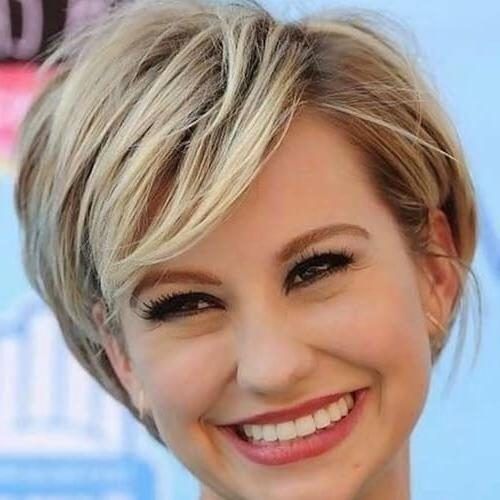 Short Haircuts For Round Faces And Thick Hair (Photo 2 of 20)