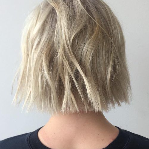 Choppy Blonde Bob Hairstyles With Messy Waves (Photo 8 of 20)