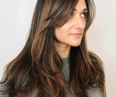 20 Best Collection of Long Choppy Layers and Wispy Bangs Hairstyles