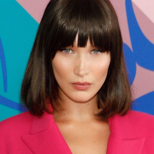 Lob Hairstyles With A Fringe (Photo 10 of 20)