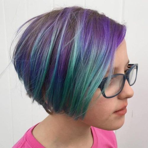 Purple-Tinted Off-Centered Bob Hairstyles (Photo 4 of 20)