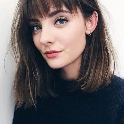 One Length Bob Hairstyles With Long Bangs (Photo 16 of 20)