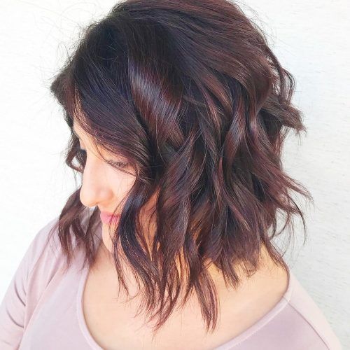 Disconnected Shaggy Brunette Bob Hairstyles (Photo 8 of 20)