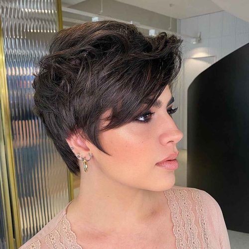 Side-Swept Long Layered Pixie Hairstyles (Photo 7 of 20)