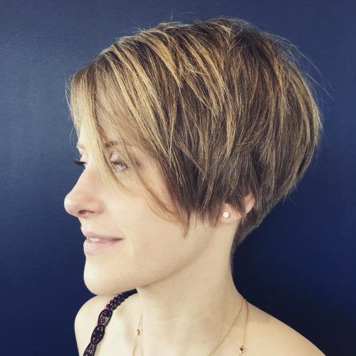 Sophisticated Wavy Ash-Blonde Pixie Bob Hairstyles (Photo 18 of 20)