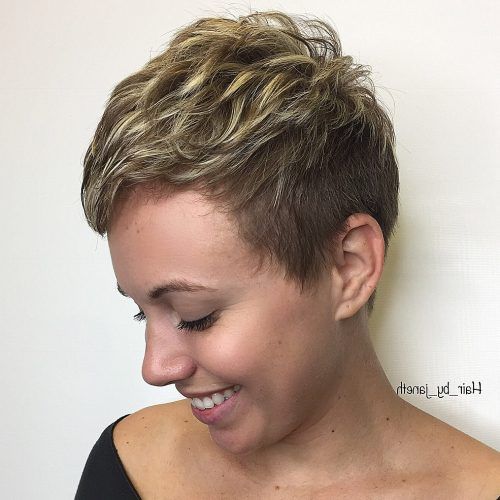 Blonde Pixie Haircuts With Curly Bangs (Photo 20 of 20)