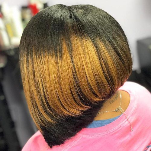 Piece-Y Golden Bob Hairstyles With Silver Highlights (Photo 15 of 20)