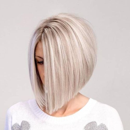 Icy Blonde Inverted Bob Haircuts (Photo 7 of 20)