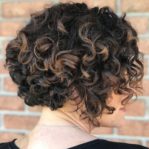 Curly Dark Brown Bob Hairstyles With Partial Balayage (Photo 4 of 20)