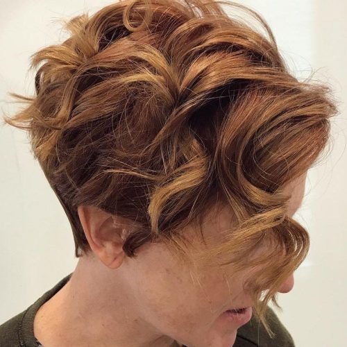 Tapered Brown Pixie Hairstyles With Ginger Curls (Photo 1 of 20)