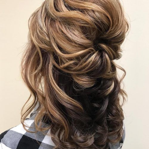 Loose Curly Half Updo Wedding Hairstyles With Bouffant (Photo 7 of 20)