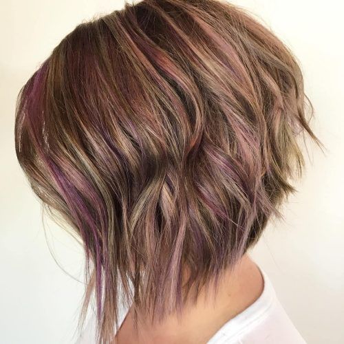 Short Shag Haircuts With Purple Highlights (Photo 11 of 20)