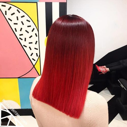 Bright Red Bob Hairstyles (Photo 8 of 20)