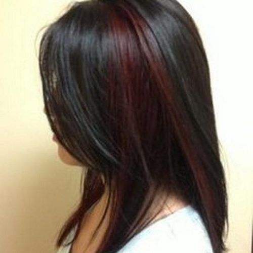 Long Hairstyles Red Highlights (Photo 4 of 15)