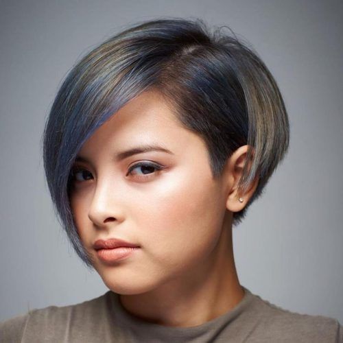 Color Highlights Short Hairstyles For Round Face Types (Photo 11 of 20)