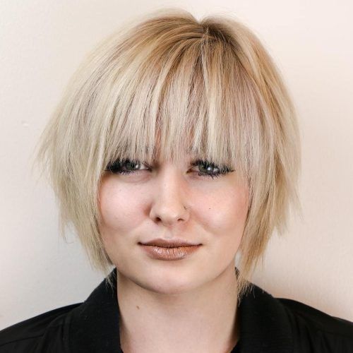 Short Chopped Bob Hairstyles With Straight Bangs (Photo 15 of 20)