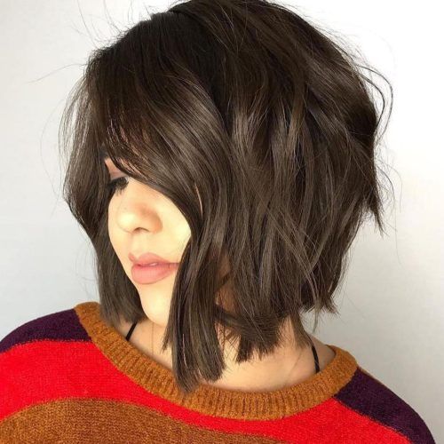 Purple-Tinted Off-Centered Bob Hairstyles (Photo 16 of 20)