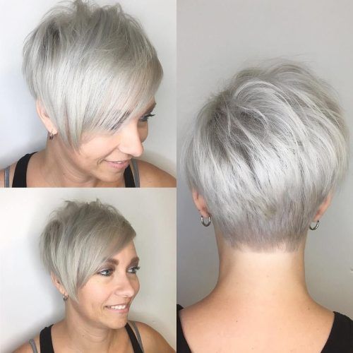 Cropped Gray Pixie Hairstyles With Swoopy Bangs (Photo 2 of 20)
