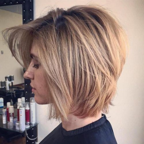 Honey Blonde Layered Bob Hairstyles With Short Back (Photo 6 of 20)