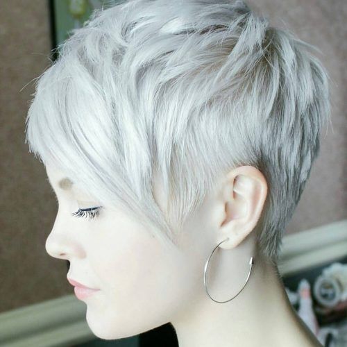 Ashy Blonde Pixie Hairstyles With A Messy Touch (Photo 4 of 20)