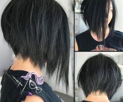 20 Best Collection of Angled Bob Hairstyles with Razored Ends