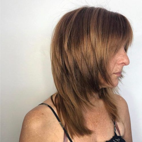 Layered Medium Hairstyles With Side Bangs (Photo 20 of 20)