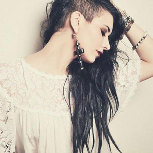 Long Hairstyles With Shaved Sides (Photo 2 of 15)