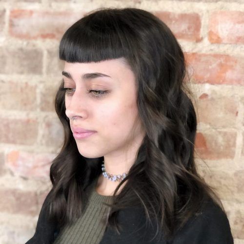 Medium Hairstyles With Straight Bangs (Photo 10 of 20)