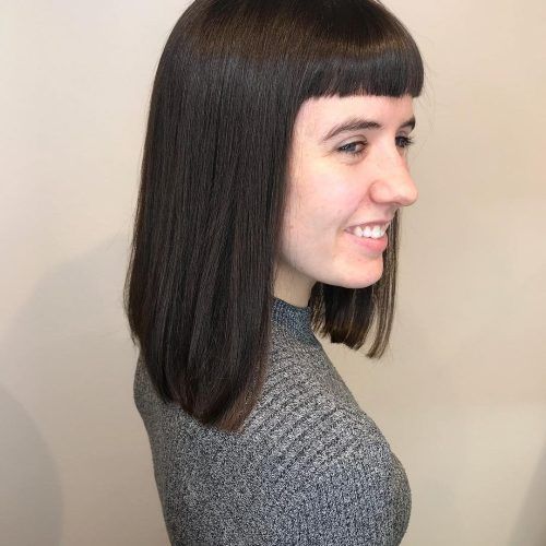 Medium Hairstyles With Blunt Bangs (Photo 2 of 20)
