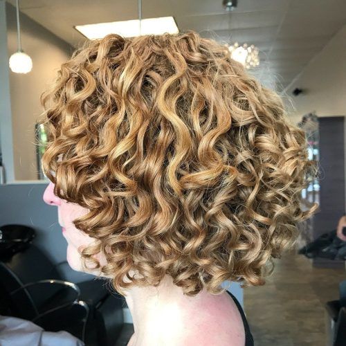 Curly Caramel Blonde Bob Hairstyles (Photo 4 of 20)