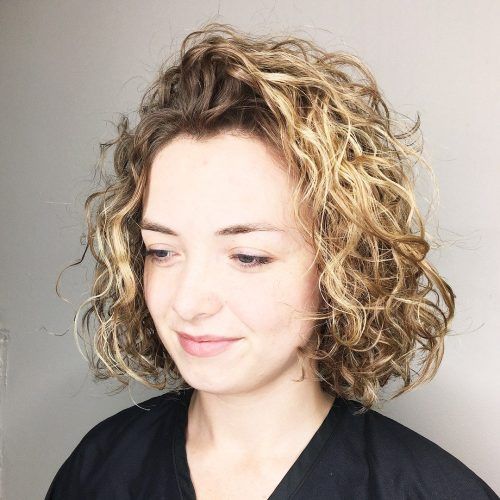 Golden-Brown Thick Curly Bob Hairstyles (Photo 15 of 20)