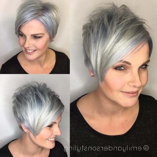 Silver And Brown Pixie Haircuts (Photo 9 of 15)