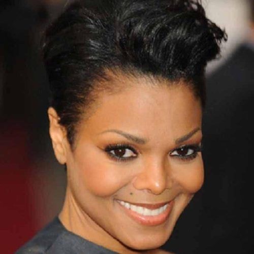Short Haircuts For Black Women With Round Faces (Photo 14 of 15)