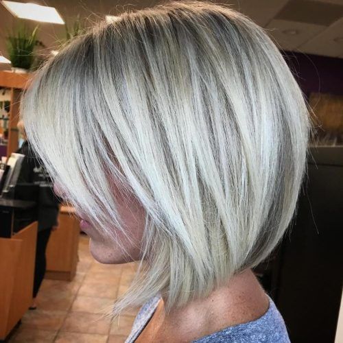 Short Ash Blonde Bob Hairstyles With Feathered Bangs (Photo 5 of 20)