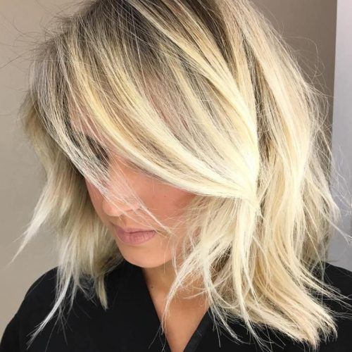 Tousled Beach Babe Lob Blonde Hairstyles (Photo 12 of 20)