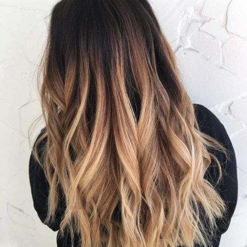 Ash Blonde Balayage Ombre On Dark Hairstyles (Photo 10 of 20)