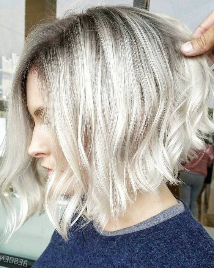 20 Collection of White-blonde Curly Layered Bob Hairstyles