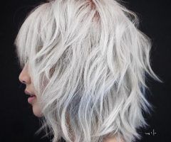 2024 Popular Gorgeous Wavy White Shag Haircuts