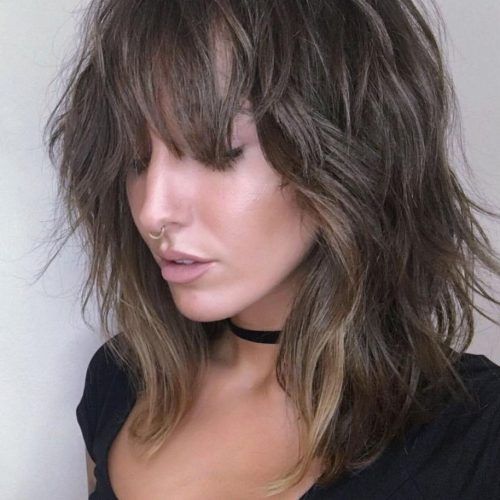 Brunette Razor Haircuts With Bangs (Photo 5 of 20)